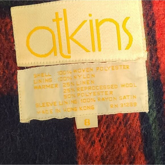 Vintage Atkins Wool Lined Short Trench size 8 - Picture 5 of 9